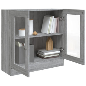 Mobile Vetrina Grigio Sonoma 82,5x30,5x80 cm Legno Multistrato 815616