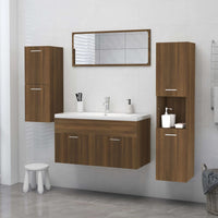 Armadietto Bagno Rovere Marrone 30x30x130 cm Legno Multistrato cod mxl 6244