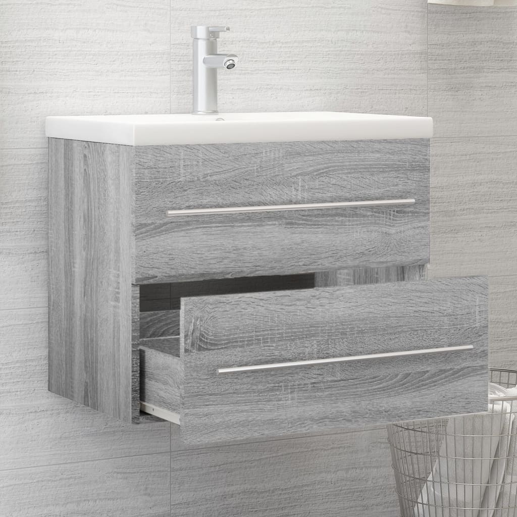 Mobile Lavabo Grigio Sonoma 60x38,5x48 cm in Legno Multistrato cod mxl 18012