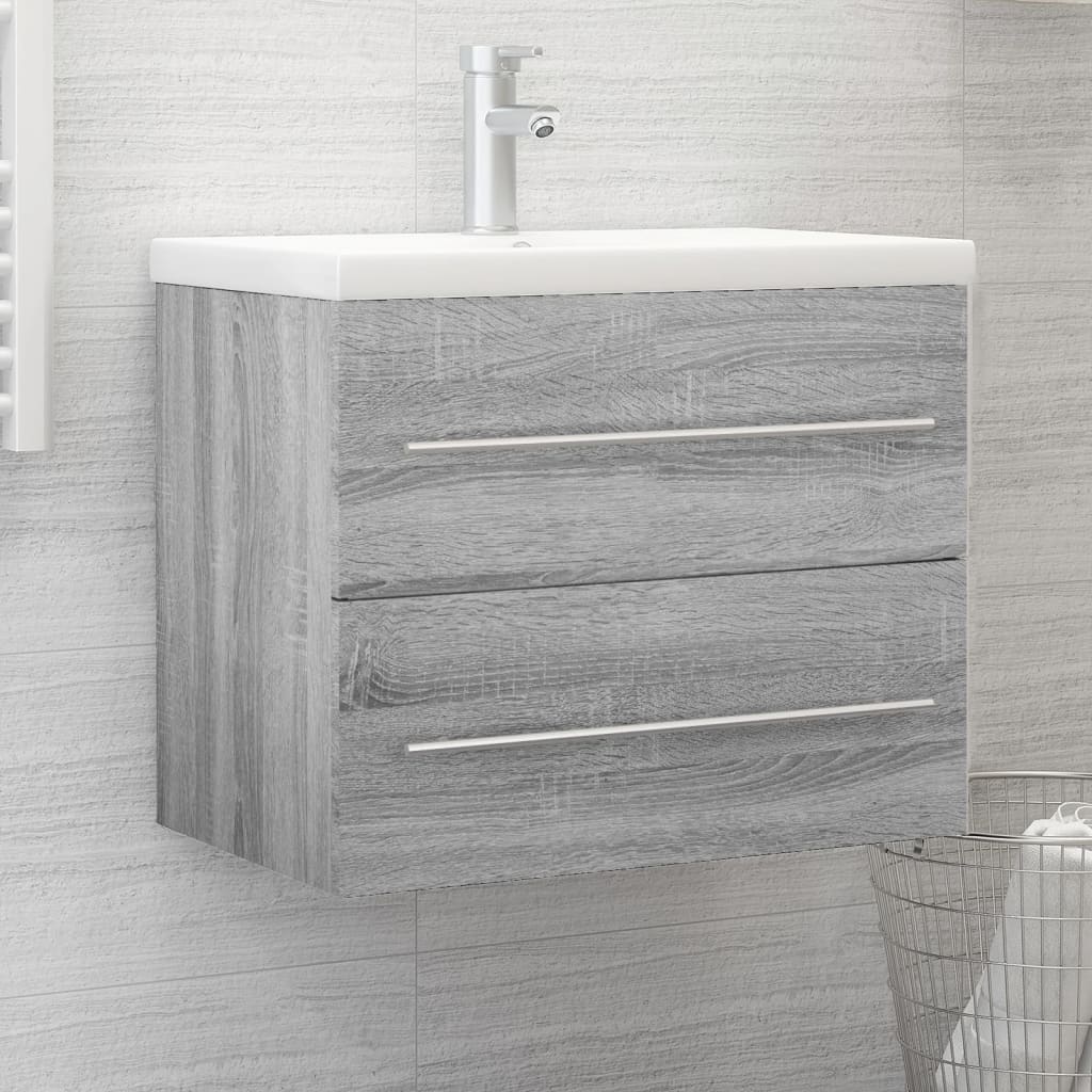 Mobile Lavabo Grigio Sonoma 60x38,5x48 cm in Legno Multistrato cod mxl 18012