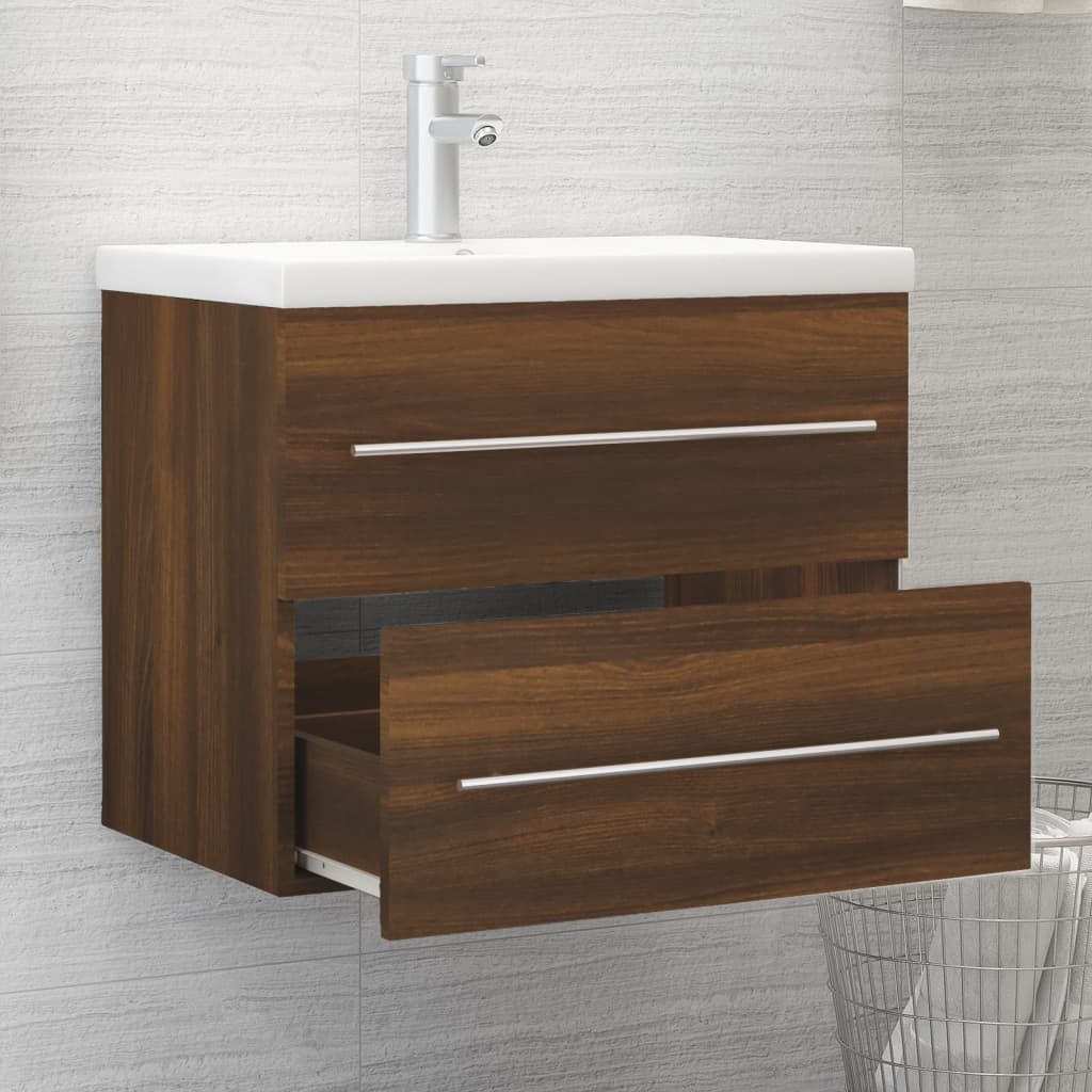 Mobile Lavabo Rovere Marrone 60x38,5x48 cm in Legno Multistrato cod mxl 20474