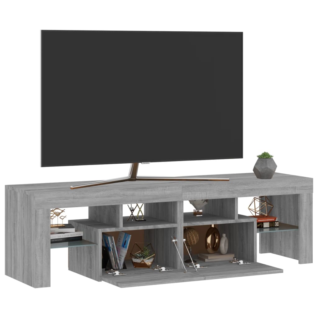 Mobile Porta TV con Luci LED grigio sonoma 140x36,5x40 cm cod mxl 14477