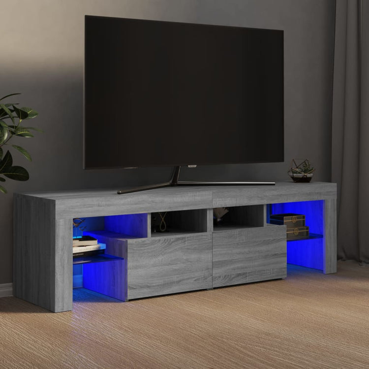 Mobile Porta TV con Luci LED grigio sonoma 140x36,5x40 cm cod mxl 14477