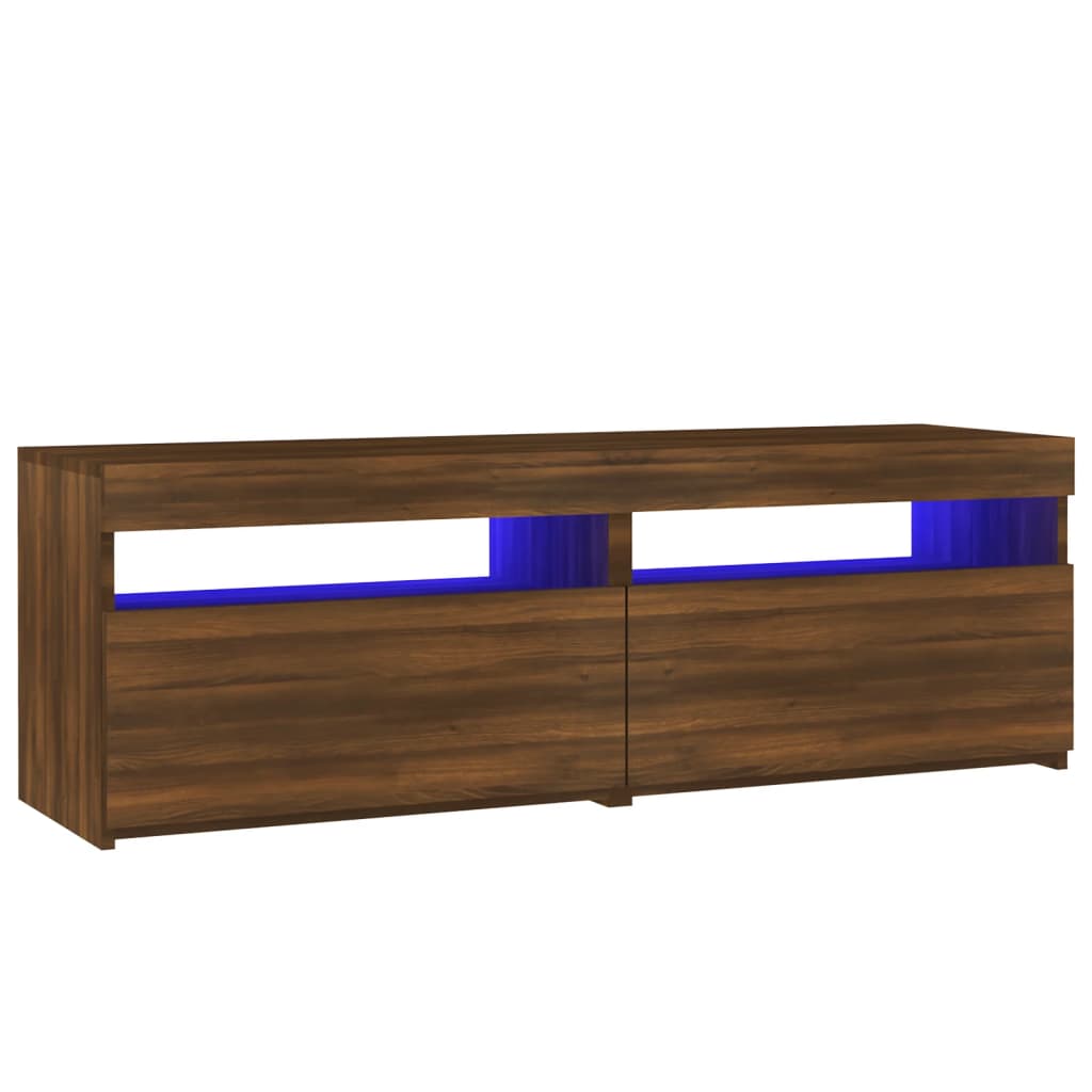 Mobile Porta TV con Luci LED Rovere Marrone 120x35x40 cm cod mxl 9959