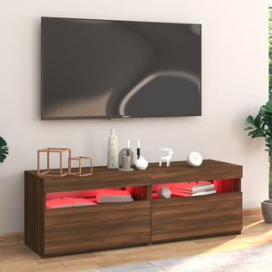 Mobile Porta TV con Luci LED Rovere Marrone 120x35x40 cm cod mxl 9959