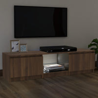 Mobile Porta TV con Luci LED rovere marrone 140x40x35,5 cm cod mxl 22866