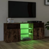 Mobile Porta TV con Luci LED Rovere Fumo 120x30x50 cm cod mxl 16431