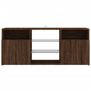 Mobile Porta TV con Luci LED Rovere Marrone 120x30x50 cm cod mxl 12679