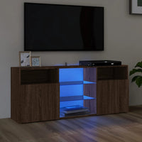 Mobile Porta TV con Luci LED Rovere Marrone 120x30x50 cm cod mxl 12679