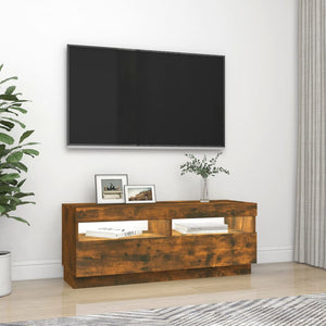 Mobile Porta TV con Luci LED Rovere Fumo 100x35x40 cm cod mxl 24961