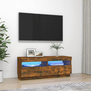 Mobile Porta TV con Luci LED Rovere Fumo 100x35x40 cm cod mxl 24961