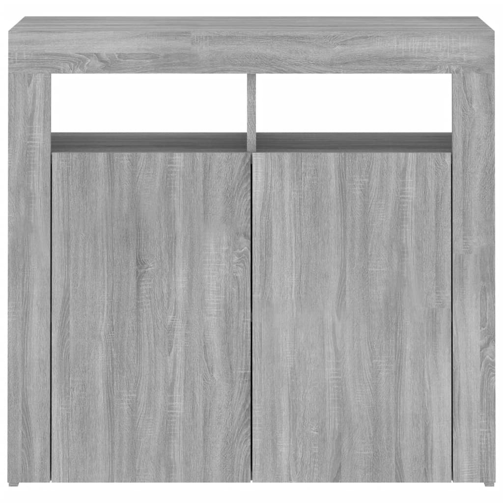 Credenza con Luci LED Grigio Sonoma 80x35x75 cm cod mxl 20081