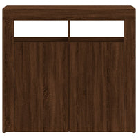 Credenza con Luci LED Rovere Marrone 80x35x75 cm cod mxl 24922