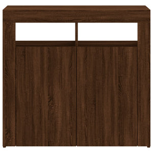 Credenza con Luci LED Rovere Marrone 80x35x75 cm cod mxl 24922