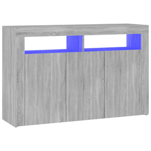 Credenza con Luci LED Grigio Sonoma 115,5x30x75 cm cod mxl 25017