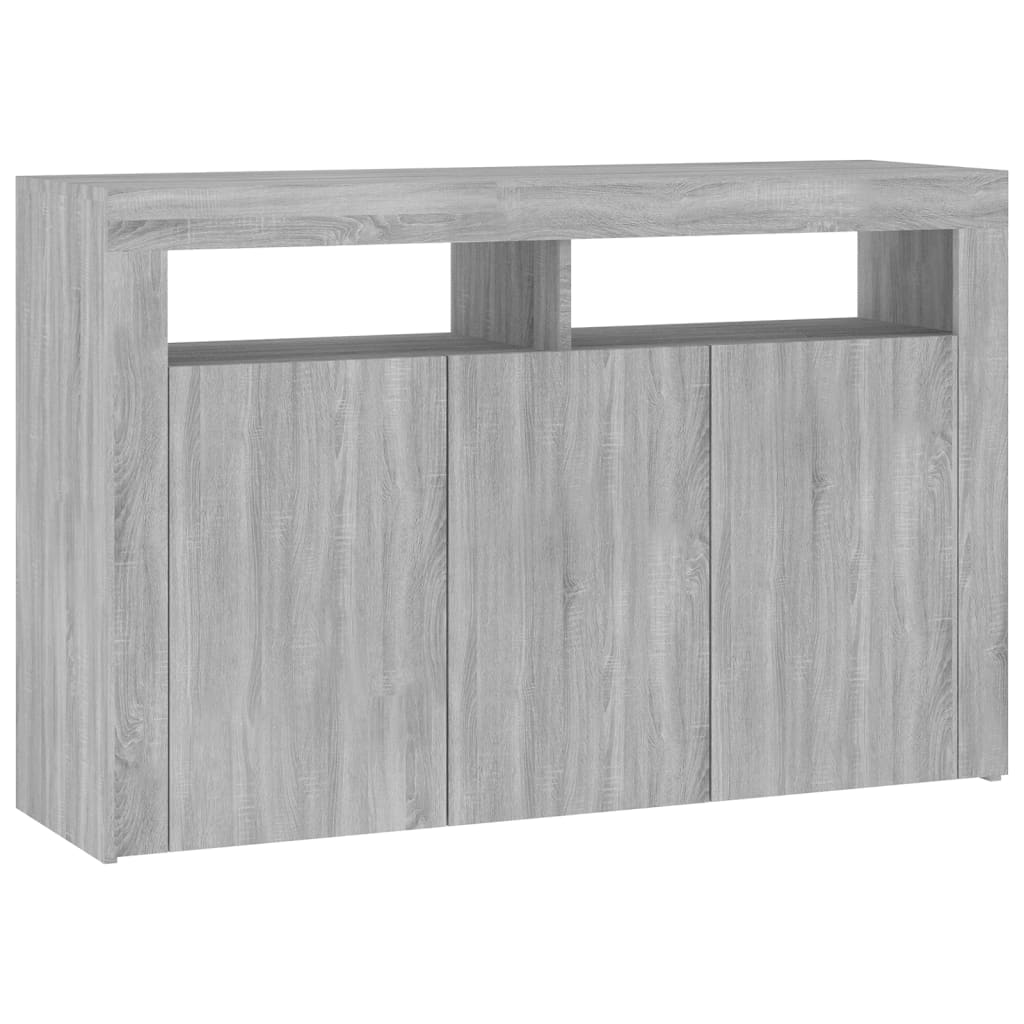 Credenza con Luci LED Grigio Sonoma 115,5x30x75 cm cod mxl 25017