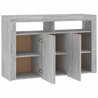 Credenza con Luci LED Grigio Sonoma 115,5x30x75 cm cod mxl 25017