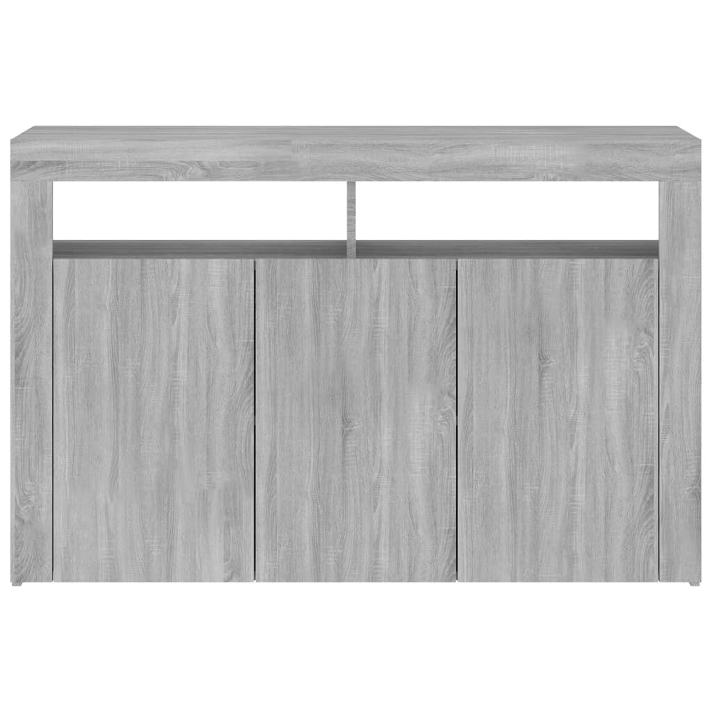 Credenza con Luci LED Grigio Sonoma 115,5x30x75 cm cod mxl 25017