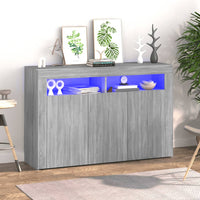 Credenza con Luci LED Grigio Sonoma 115,5x30x75 cm cod mxl 25017