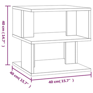 Tavolino da Salotto Rovere Marrone 40x40x40cm Legno Multistrato cod mxl 20008