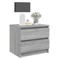 Comodino Grigio Sonoma 50x39x43,5 cm in Legno Multistrato cod mxl 30373