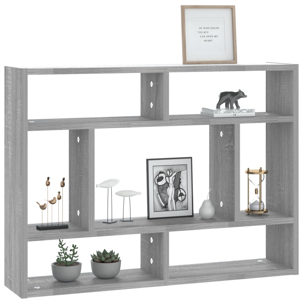 Mensola a Muro Grigio Sonoma 75x16x55 cm in Legno Multistrato cod mxl 33340