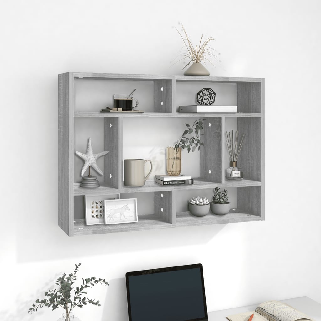 Mensola a Muro Grigio Sonoma 75x16x55 cm in Legno Multistrato cod mxl 33340