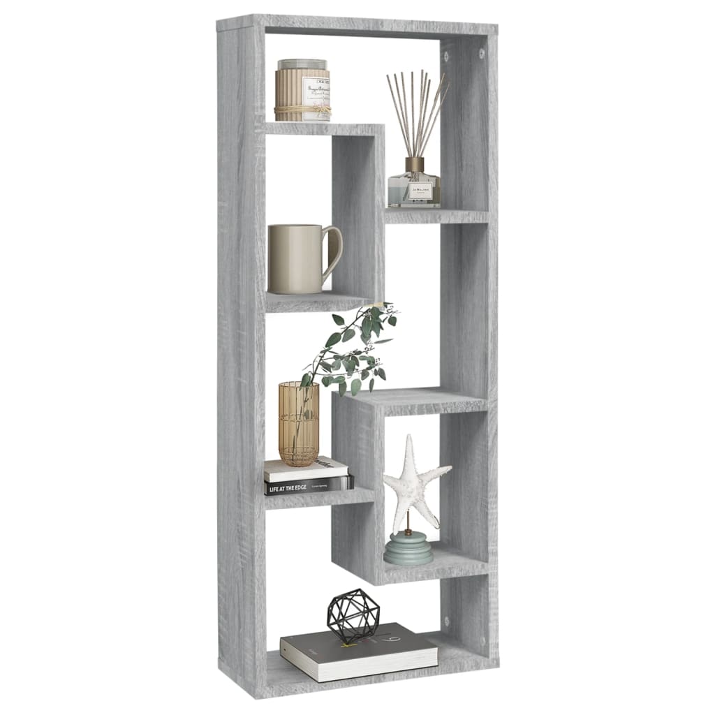 Mensola a Muro Grigio Sonoma 36x16x90 cm in Legno Multistrato 815847