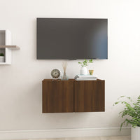 Mobile TV Pensile Rovere Marrone 60x30x30 cm Legno Multistrato cod mxl 12510