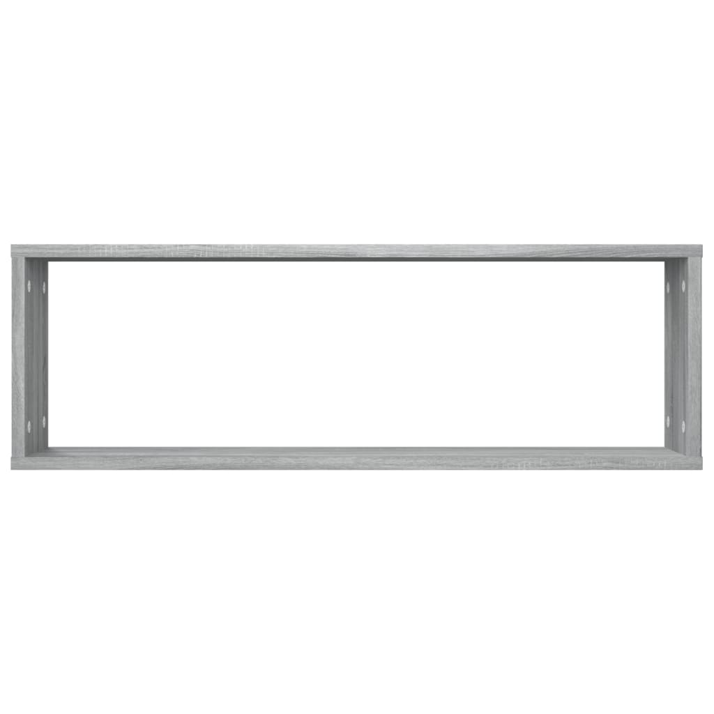 Mensole Cubo Muro 2 Grigio Sonoma 80x15x26,5 Legno Multistrato 815918