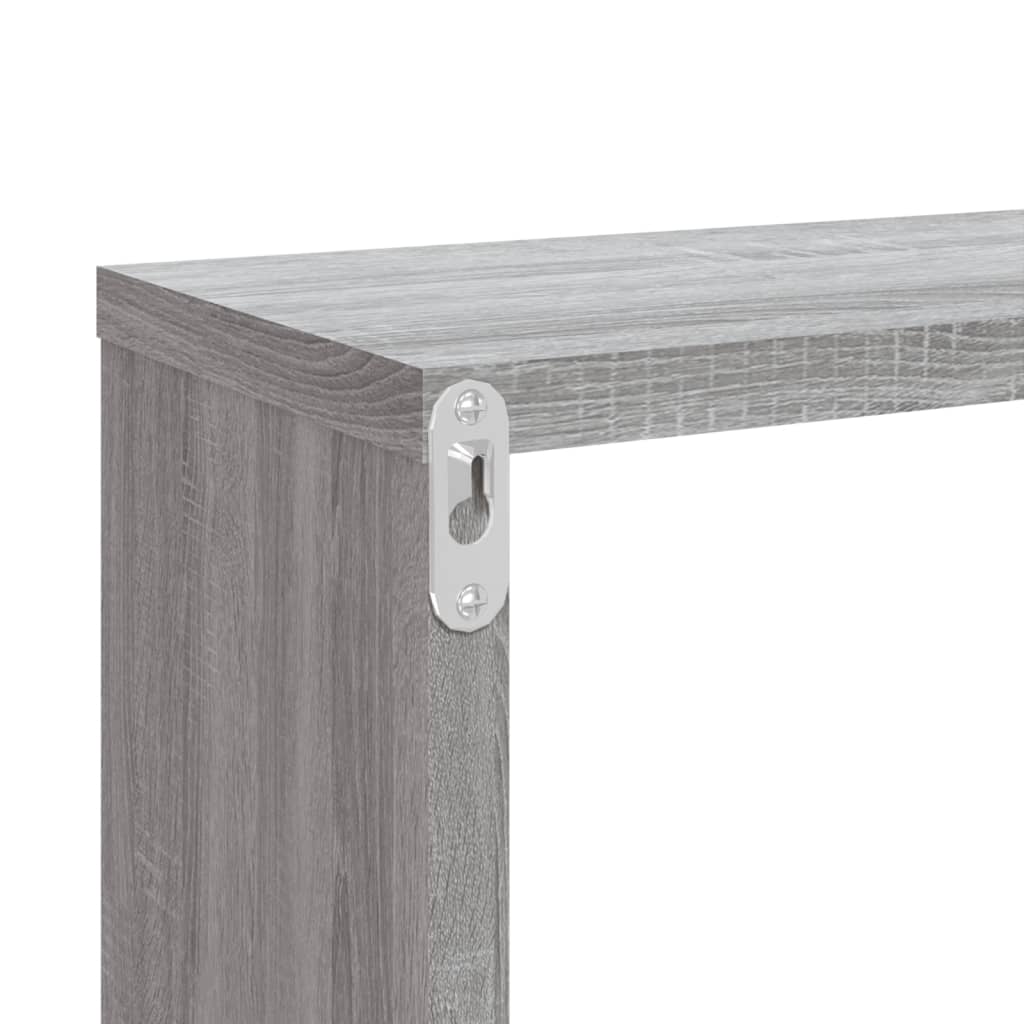 Mensole Cubo Muro 4 Grigio Sonoma 80x15x26,5 Legno Multistrato cod mxl 32905