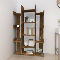 Libreria Rovere Fumo 86x25,5x140 cm in Legno Multistrato cod mxl 9511