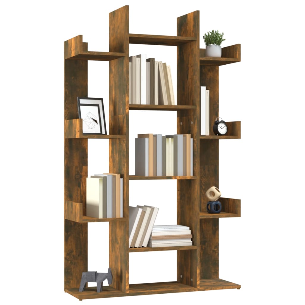 Libreria Rovere Fumo 86x25,5x140 cm in Legno Multistrato cod mxl 9511