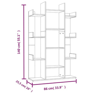 Libreria Rovere Fumo 86x25,5x140 cm in Legno Multistrato cod mxl 9511