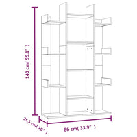 Libreria Rovere Marrone 86x25,5x140 cm in Legno Multistrato cod mxl 23958