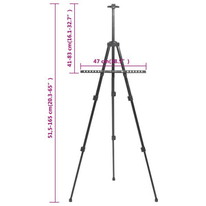 Cavalletto Espositivo Regolabile Nero in Metallo