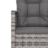 Set Divani da Esterno 3 pz con Cuscini in Polyrattan Grigio cod mxl 35214