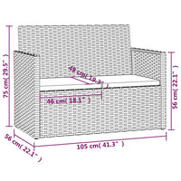 Set Divani da Esterno 4 pz con Cuscini in Polyrattan Grigio cod mxl 35213