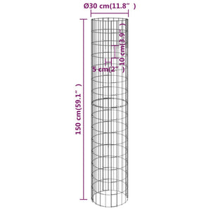 Fioriere Rialzate Gabbioni Circolari 4 pz Ø30x50/100/150/200 cm cod mxl 66646