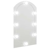 Specchio con Luci LED 70x40 cm Forma ad Arco in Vetro 3102977