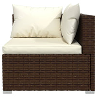 Set Divani da Giardino 8 pz con Cuscini in Polyrattan Marrone cod mxl 40850