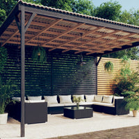 Set Divani da Giardino 11 pz con Cuscini in Polyrattan Nero cod mxl 56297