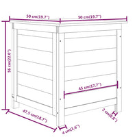 Scatola per Cuscini da Esterno 50x50x56cm Legno Massello Abete cod mxl 72762