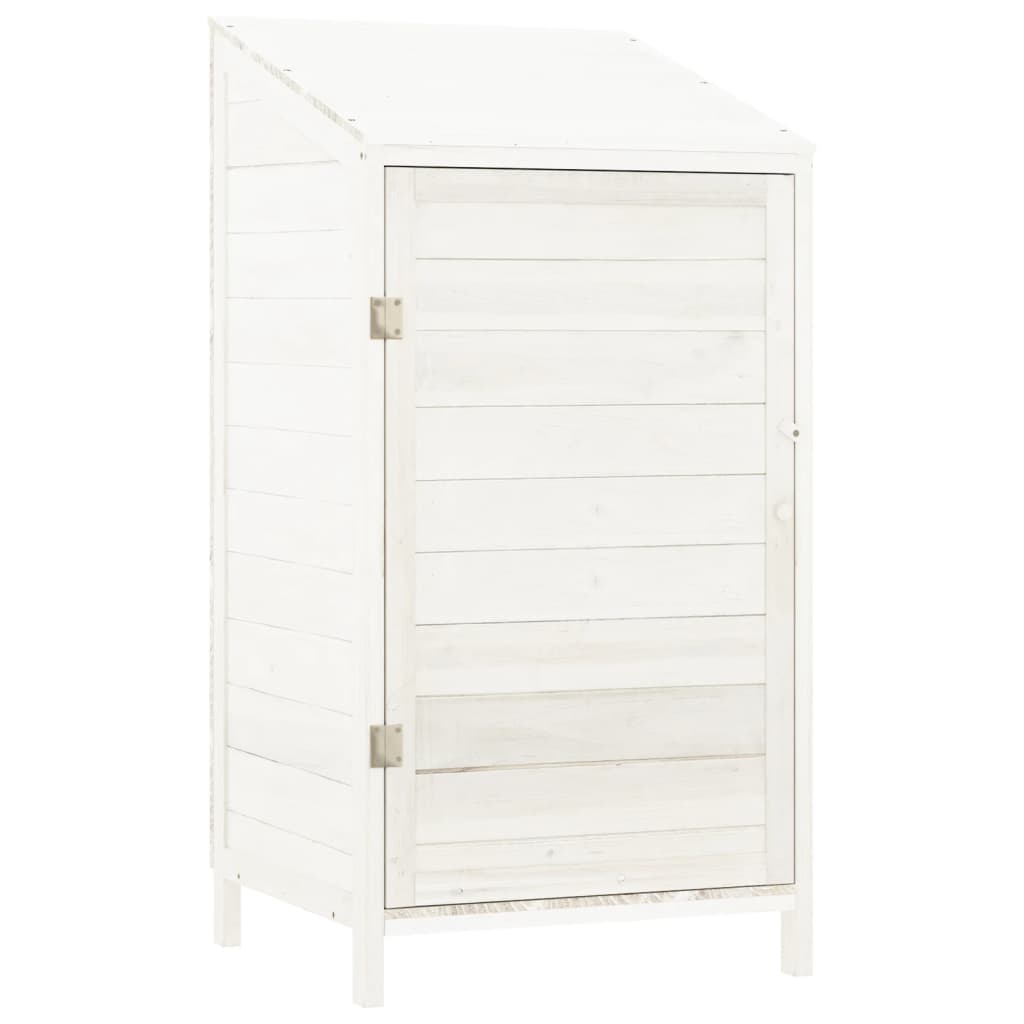 Capanno da Giardino Bianco 55x52x112 cm Legno Massello di Abete cod mxl 65906