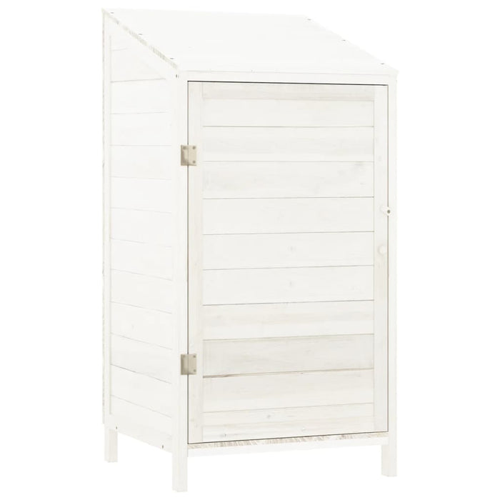 Capanno da Giardino Bianco 55x52x112 cm Legno Massello di Abete 152179