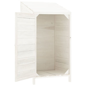 Capanno da Giardino Bianco 55x52x112 cm Legno Massello di Abete cod mxl 65906