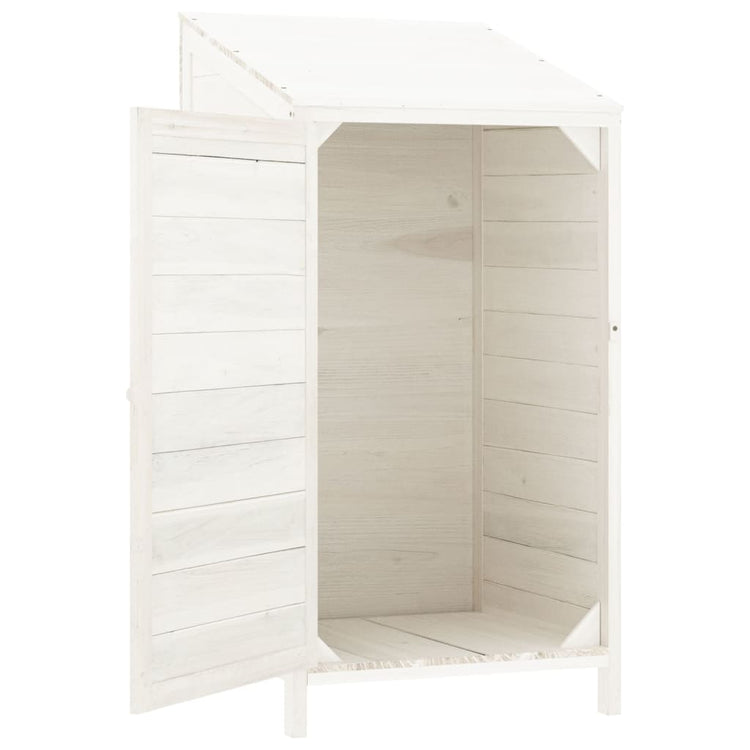 Capanno da Giardino Bianco 55x52x112 cm Legno Massello di Abete cod mxl 65906