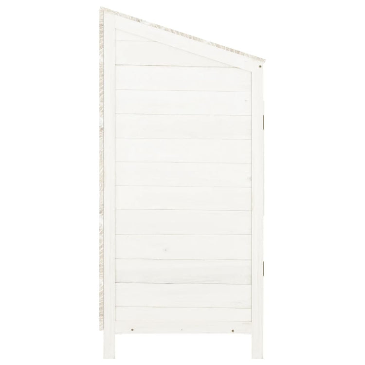 Capanno da Giardino Bianco 55x52x112 cm Legno Massello di Abete cod mxl 65906