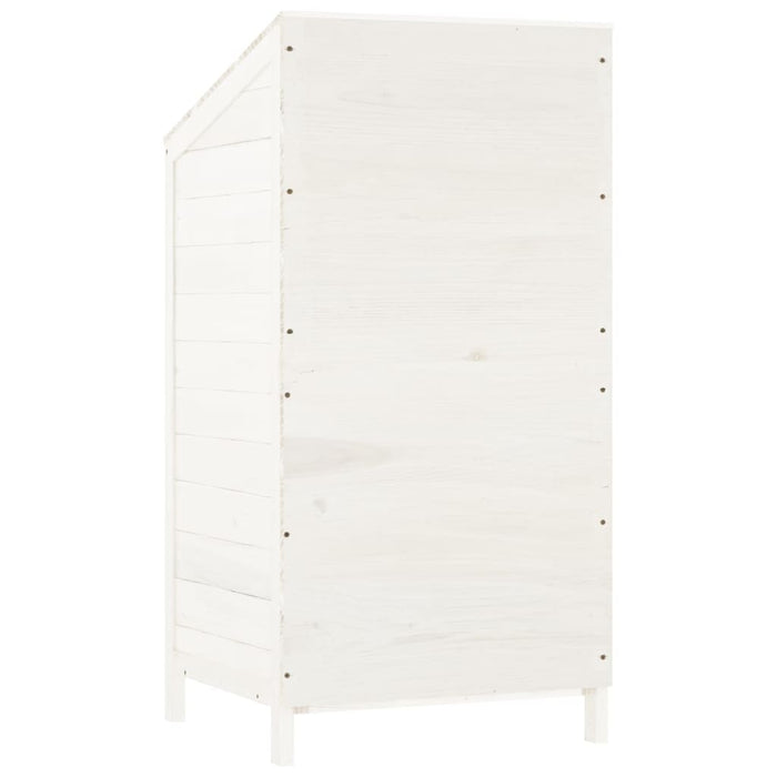 Capanno da Giardino Bianco 55x52x112 cm Legno Massello di Abete 152179