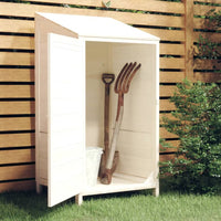 Capanno da Giardino Bianco 55x52x112 cm Legno Massello di Abete cod mxl 65906